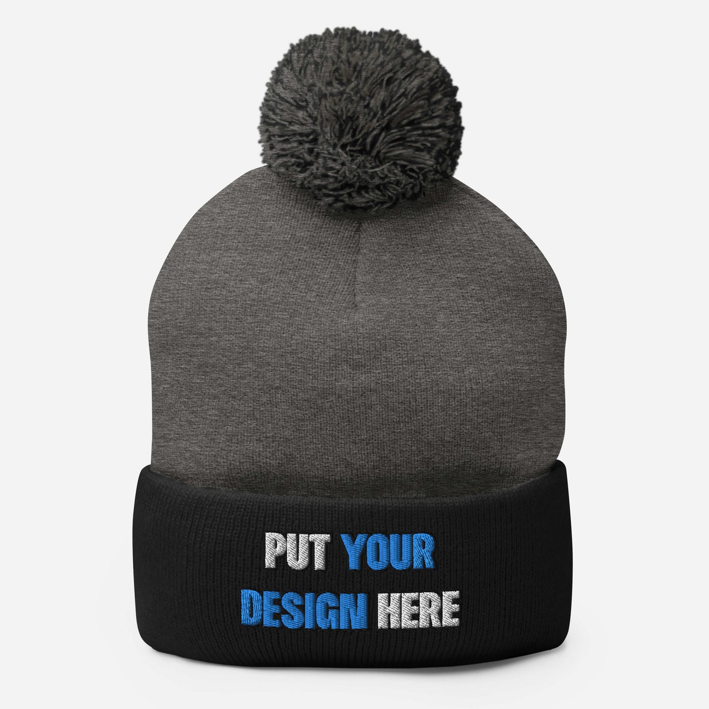 Pom-Pom Knit Cap | Sportsman SP15 - print your design here | standard color - Flat Embroidery