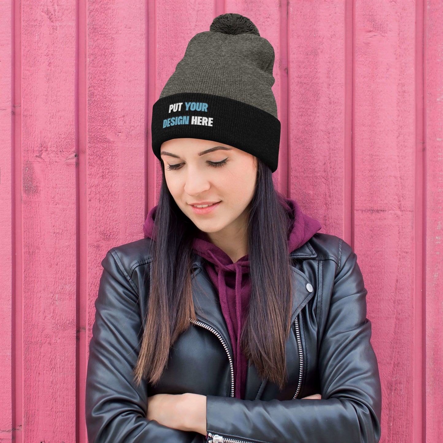 Pom-Pom Knit Cap | Sportsman SP15 - put your design here | unlimited color