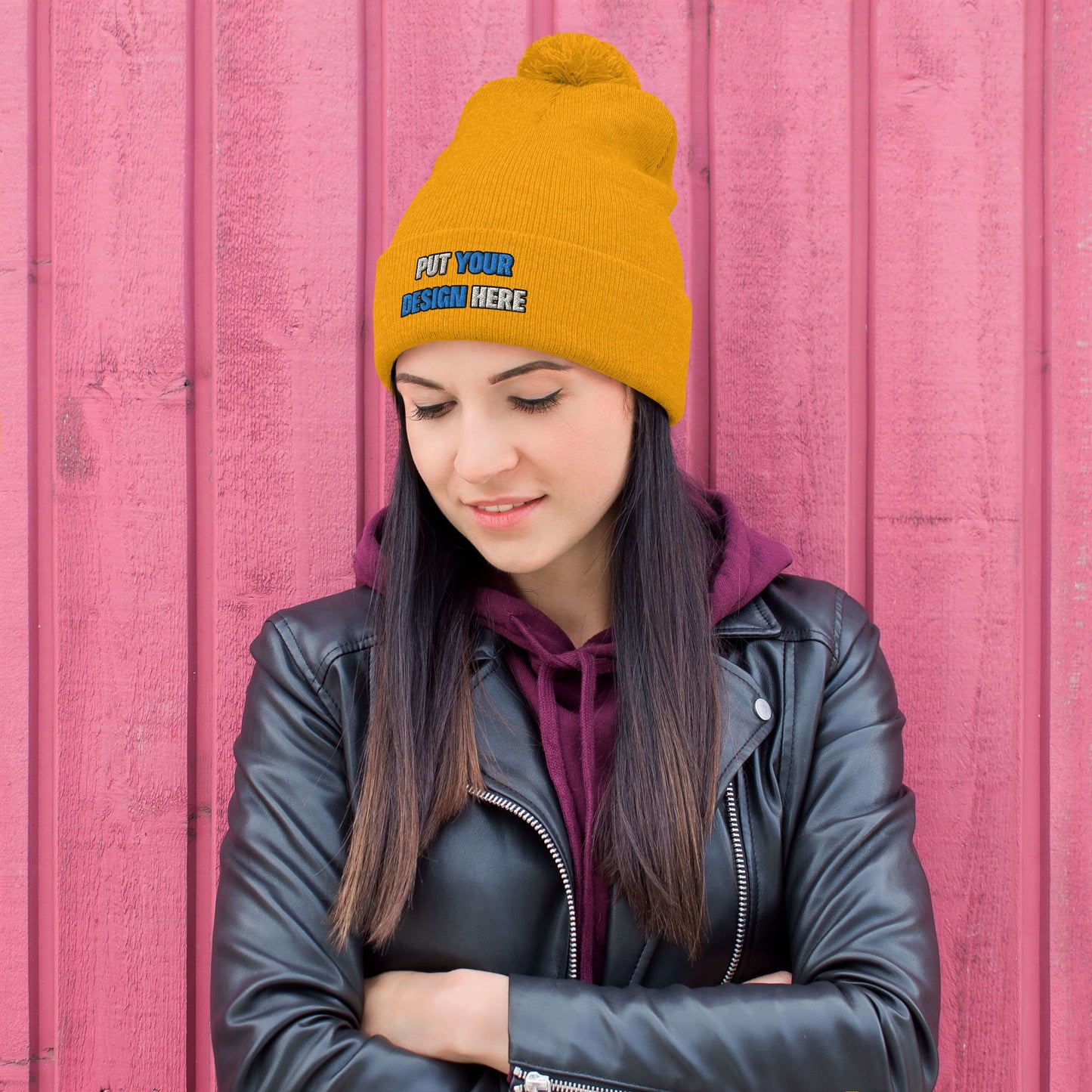 Pom-Pom Knit Cap | Sportsman SP15 - put your design here | standard color - 3D Puff