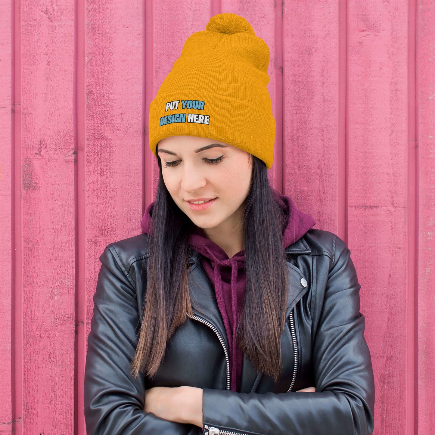 Pom-Pom Knit Cap | Sportsman SP15 - put your design here | unlimited color