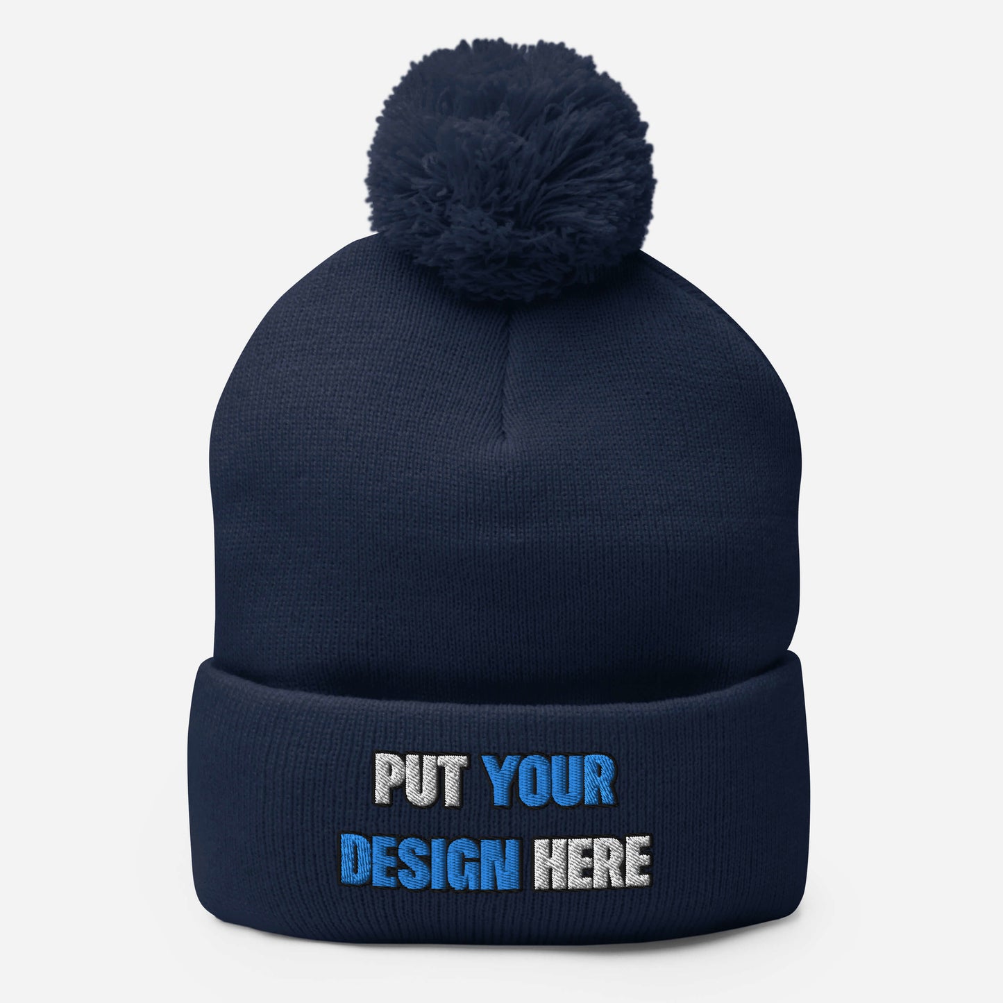 Pom-Pom Knit Cap | Sportsman SP15 - print your design here | standard color - Flat Embroidery