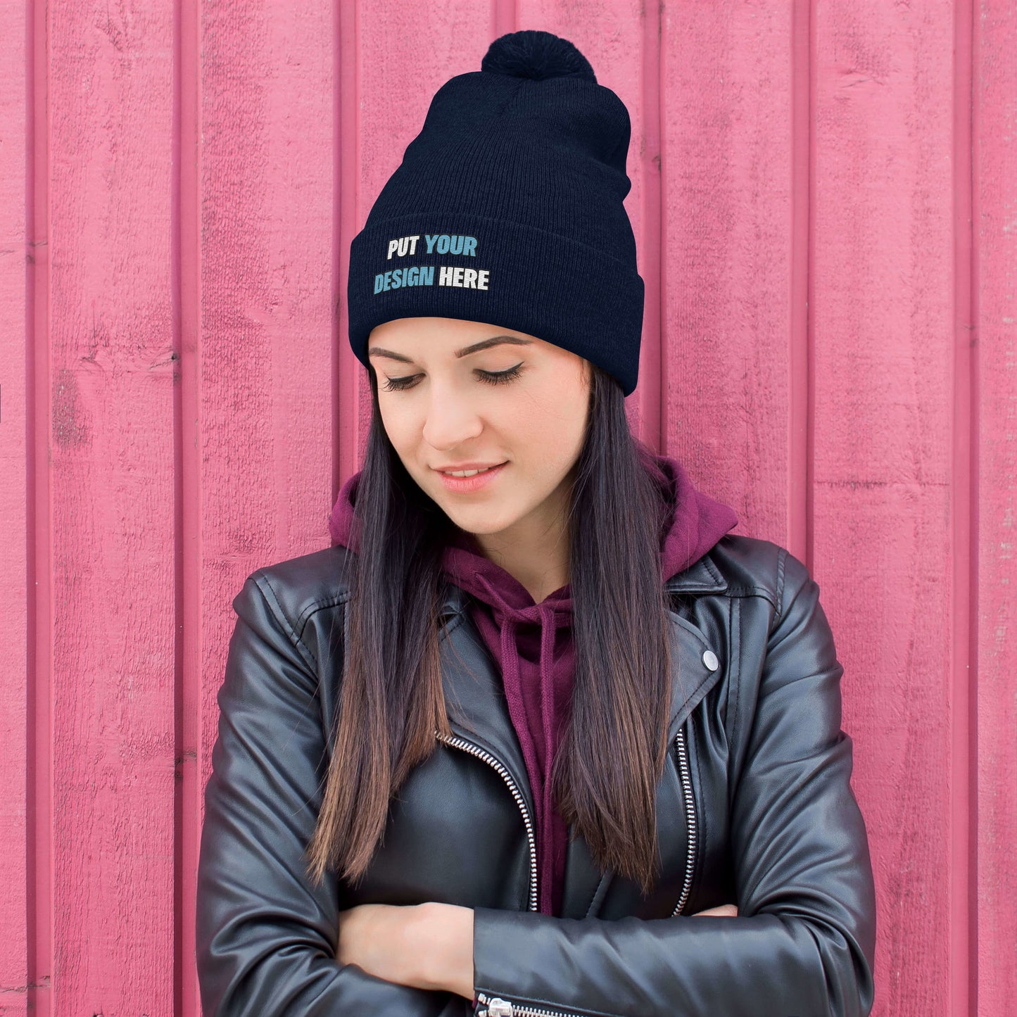 Pom-Pom Knit Cap | Sportsman SP15 - put your design here | unlimited color