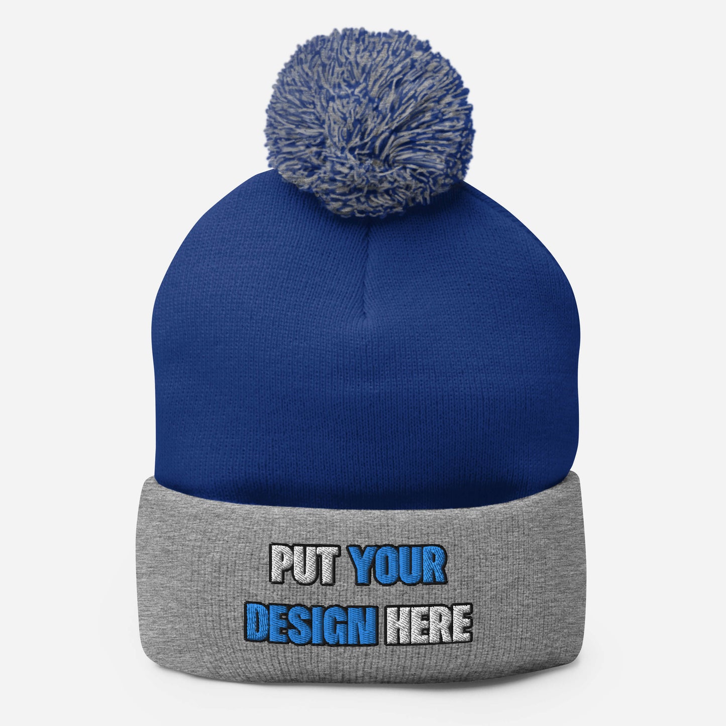 Pom-Pom Knit Cap | Sportsman SP15 - print your design here | standard color - Flat Embroidery