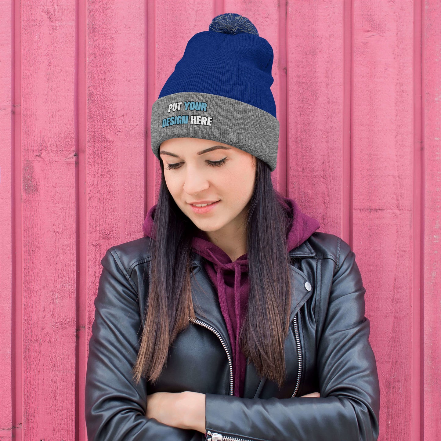 Pom-Pom Knit Cap | Sportsman SP15 - put your design here | unlimited color