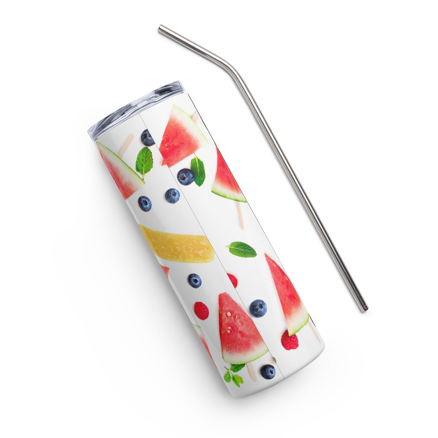 Stainless steel tumbler - Watermelon Popsicle Pattern - print on demand