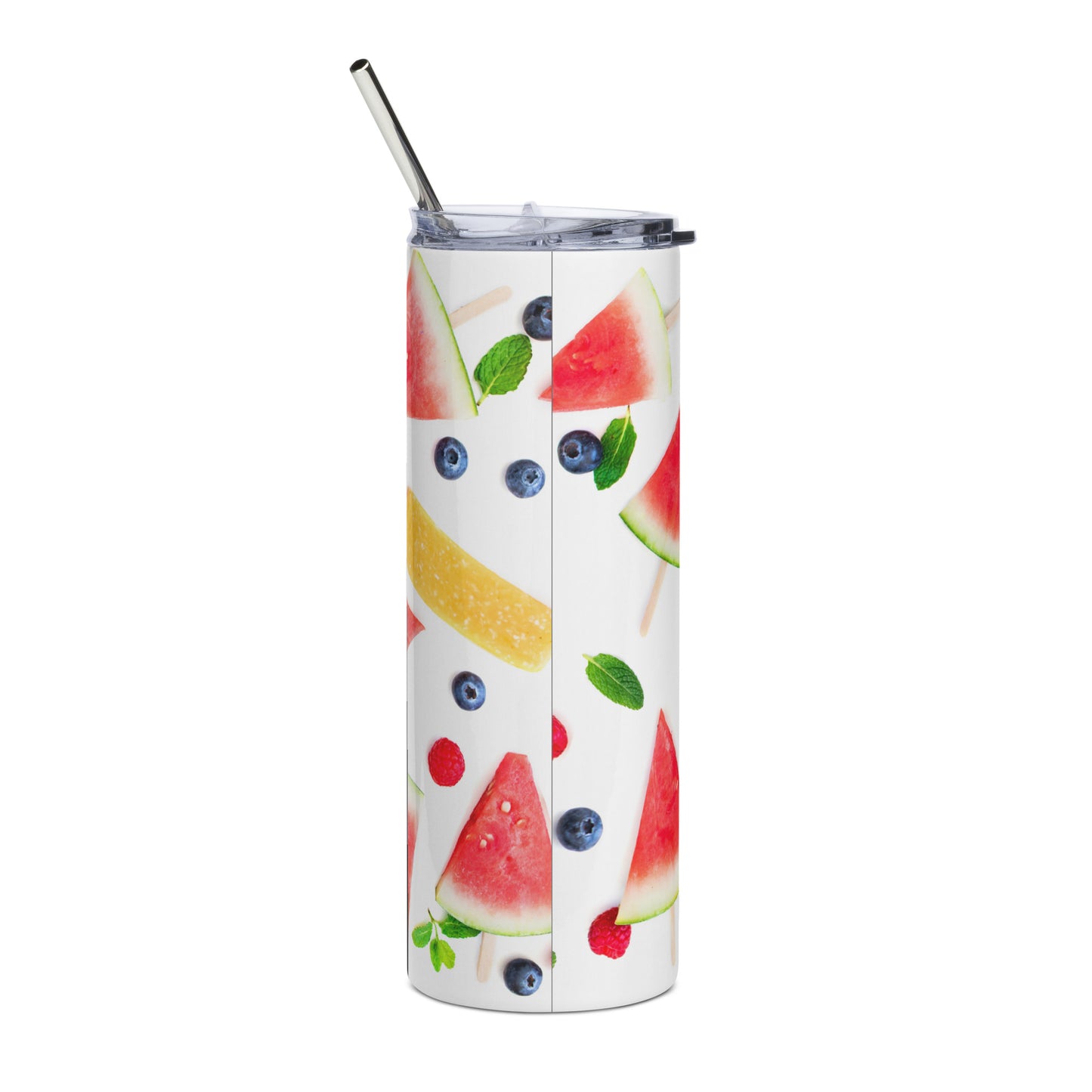 Stainless steel tumbler - Watermelon Popsicle Pattern - print on demand