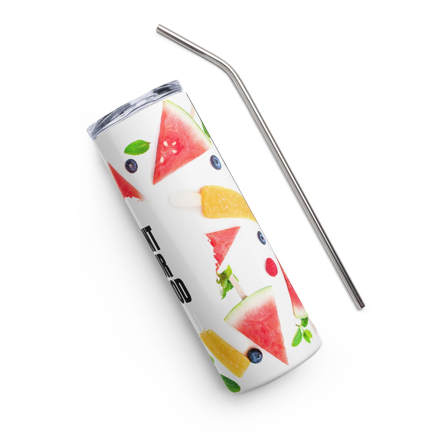 Stainless steel tumbler - Watermelon Popsicle Pattern - print on demand