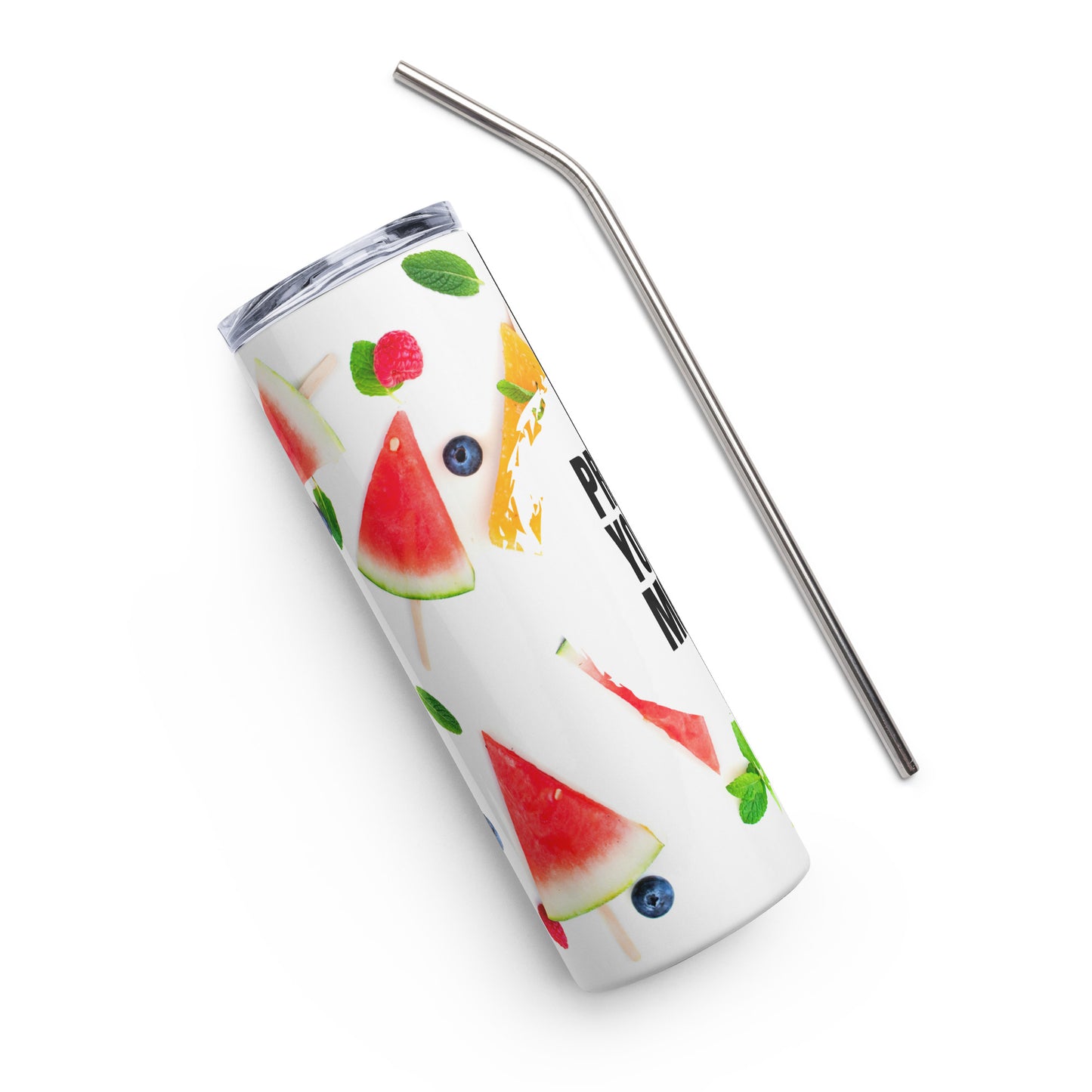 Stainless steel tumbler - Watermelon Popsicle Pattern - print on demand