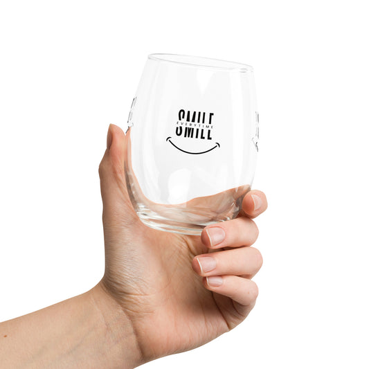 Stemless wine glass - smile every time