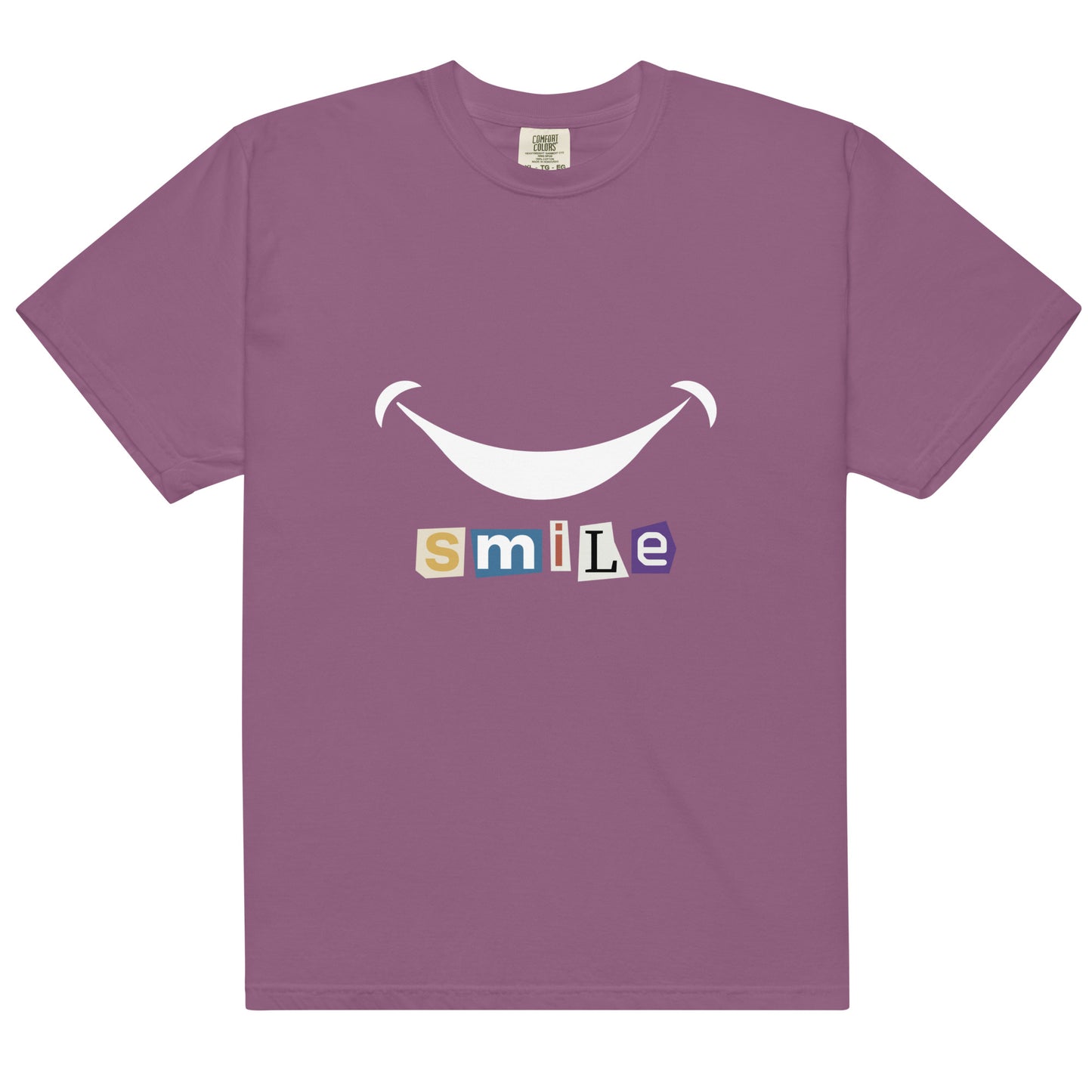 Unisex garment-dyed heavyweight t-shirt - smile - print on demand