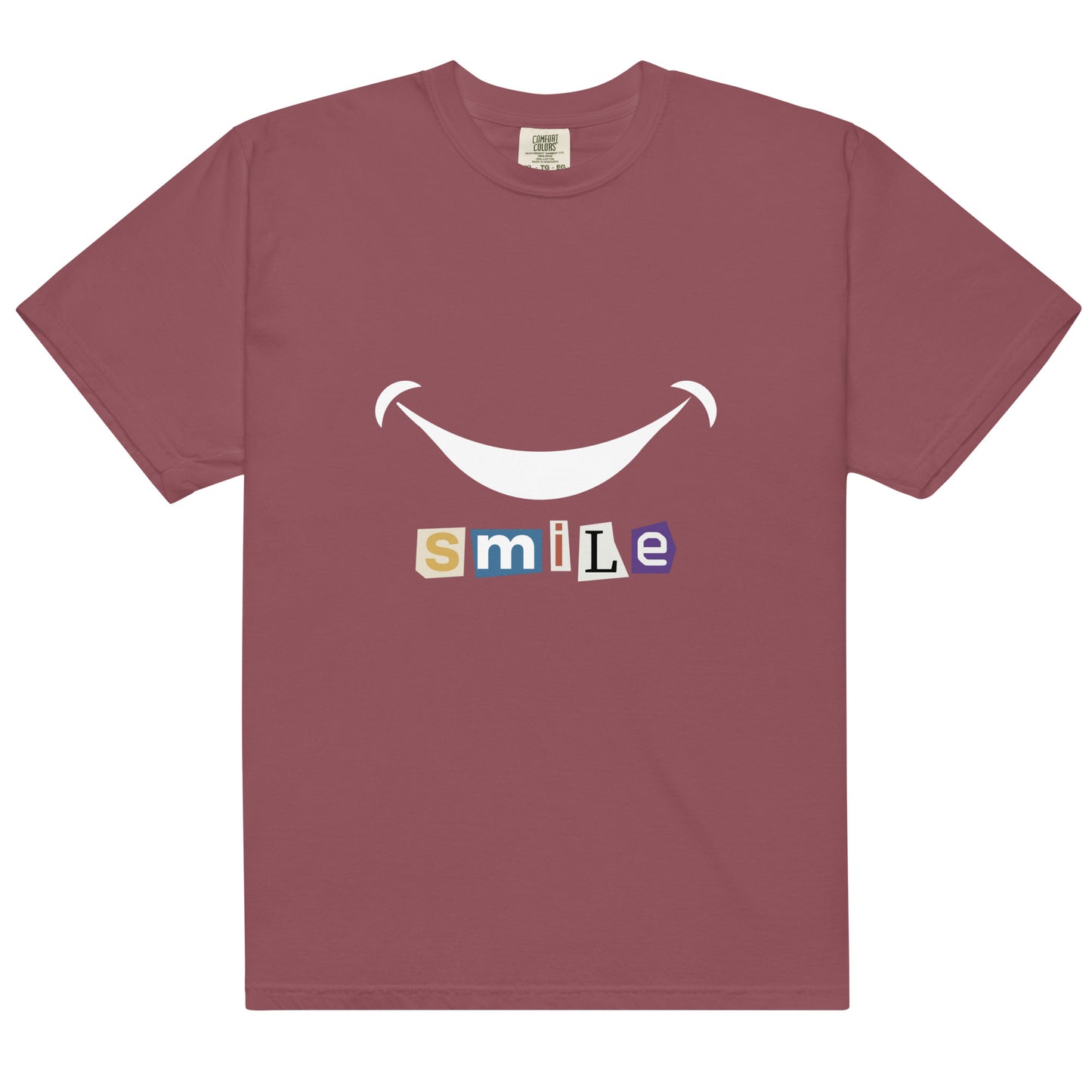 Unisex garment-dyed heavyweight t-shirt - smile - print on demand