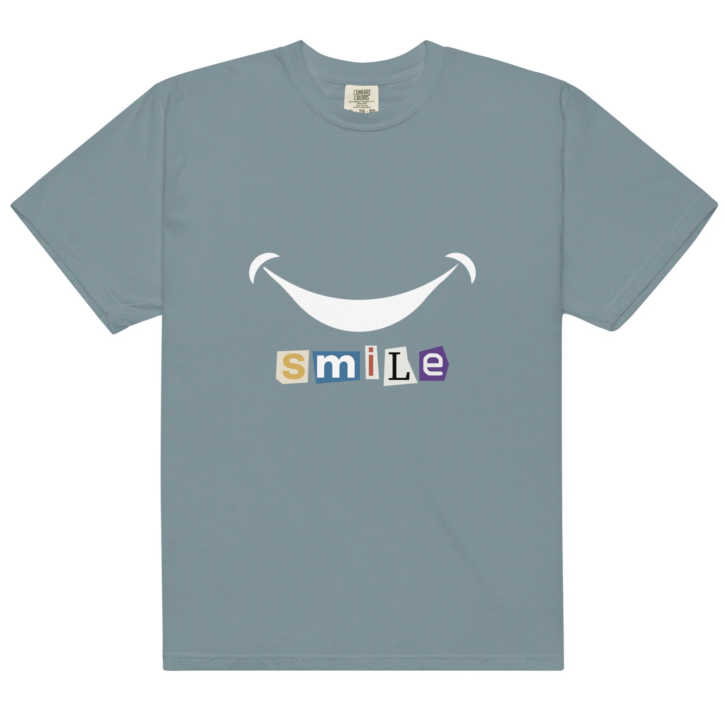 Unisex garment-dyed heavyweight t-shirt - smile - print on demand