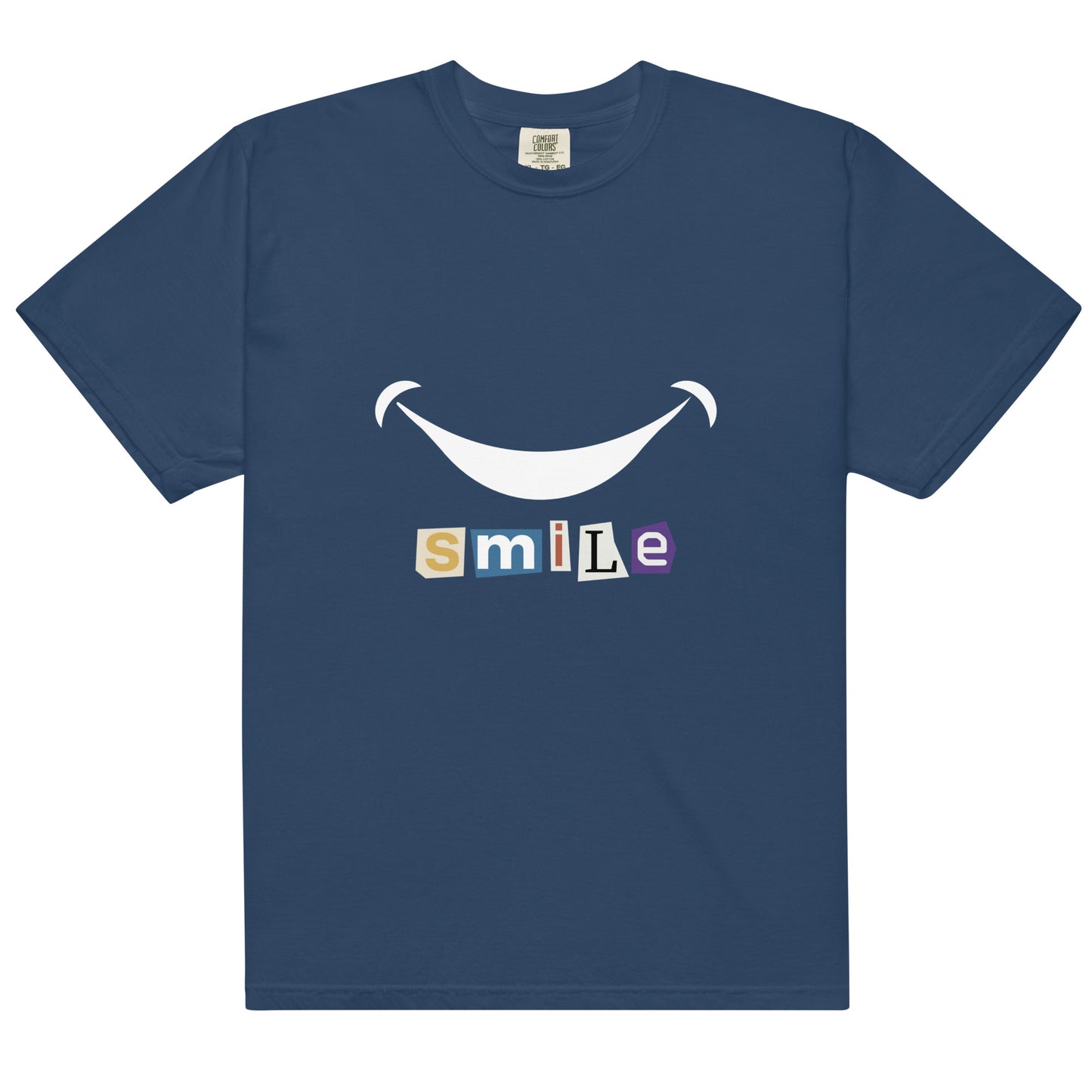 Unisex garment-dyed heavyweight t-shirt - smile - print on demand