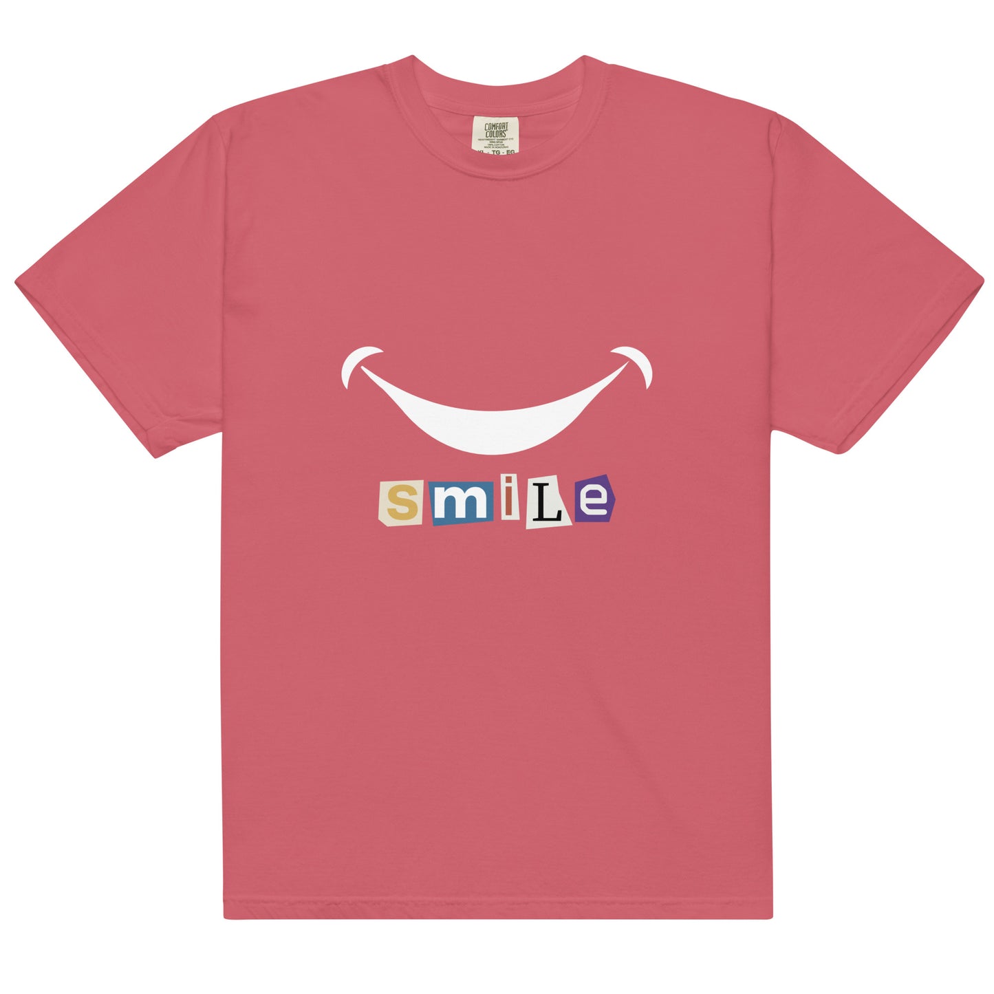 Unisex garment-dyed heavyweight t-shirt - smile - print on demand