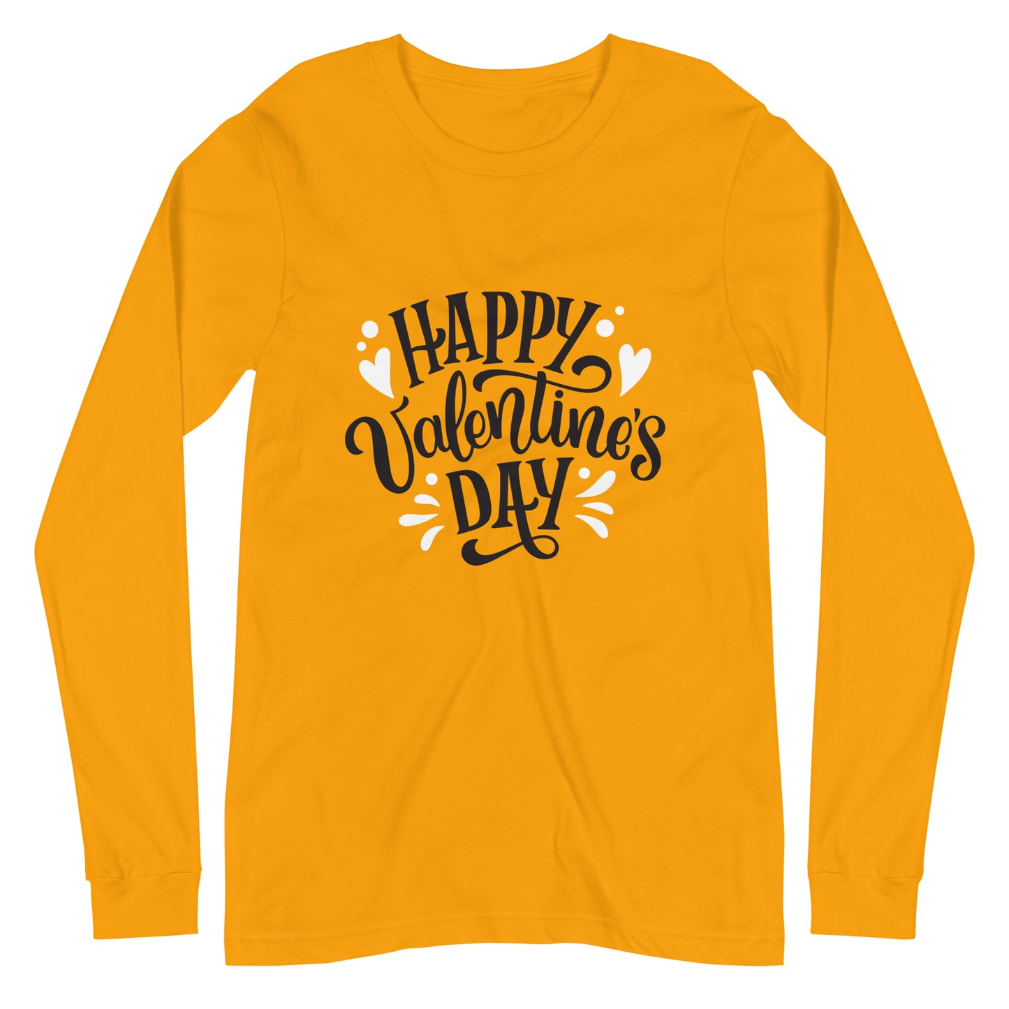 happy valentine's day |  Unisex Long Sleeve Tee | Bella + Canvas 3501