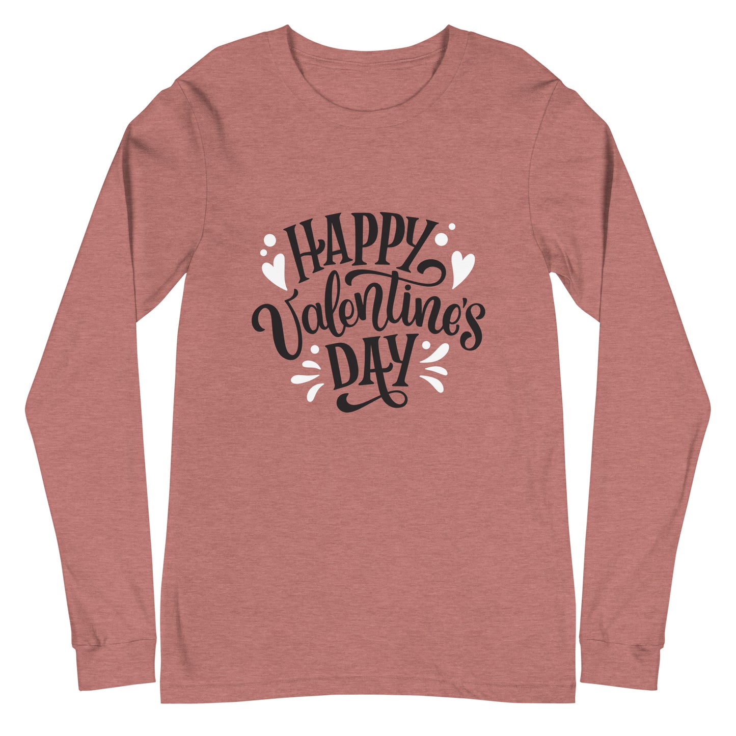 happy valentine's day |  Unisex Long Sleeve Tee | Bella + Canvas 3501