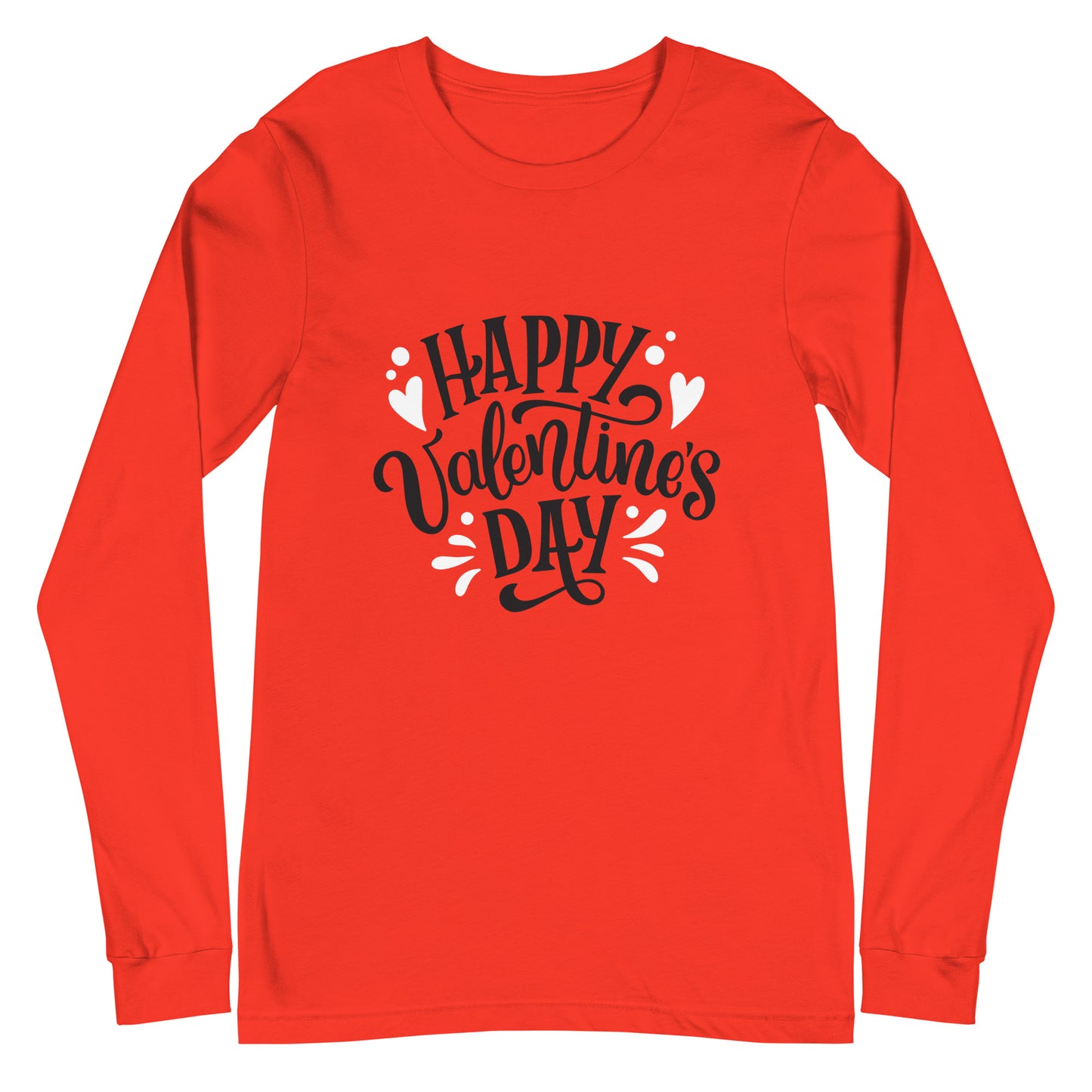 happy valentine's day |  Unisex Long Sleeve Tee | Bella + Canvas 3501