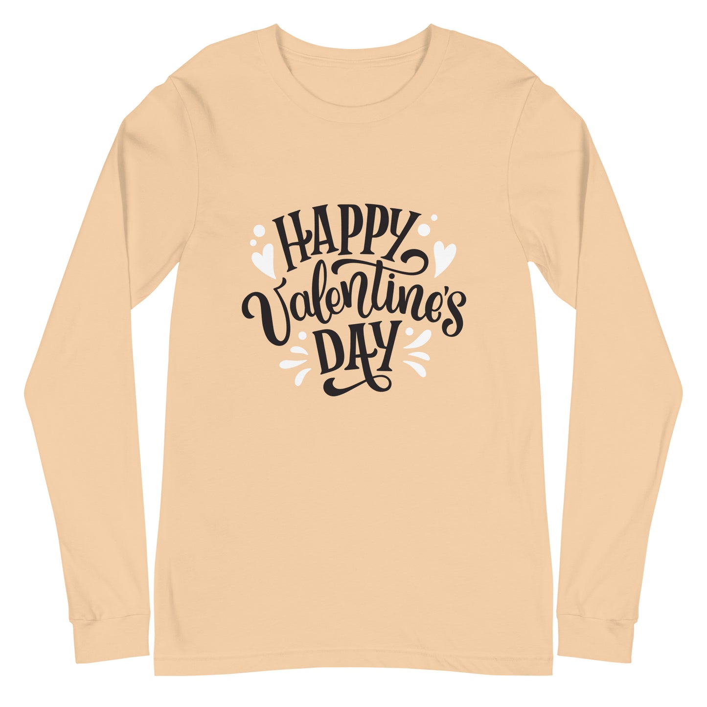 happy valentine's day |  Unisex Long Sleeve Tee | Bella + Canvas 3501