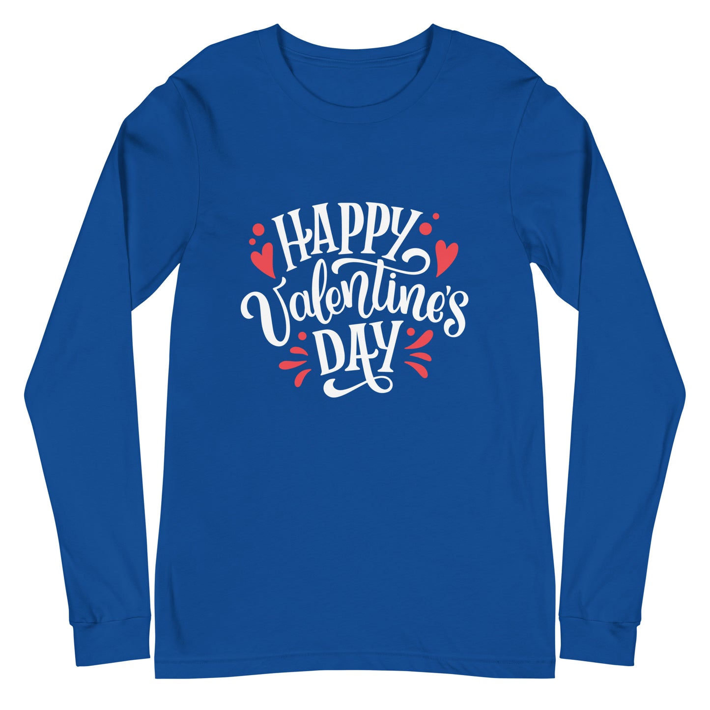 happy valentine's day |  Unisex Long Sleeve Tee | Bella + Canvas 3501