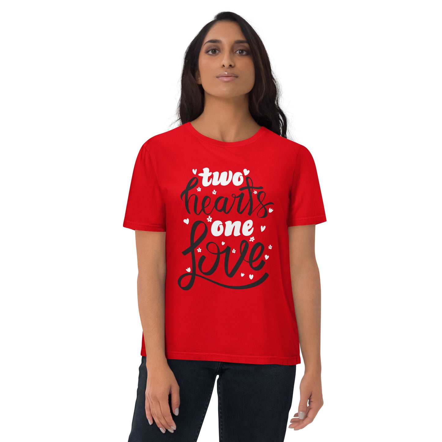 two hearts on love | Unisex Organic Cotton T-Shirt | Stanley/Stella STTU755