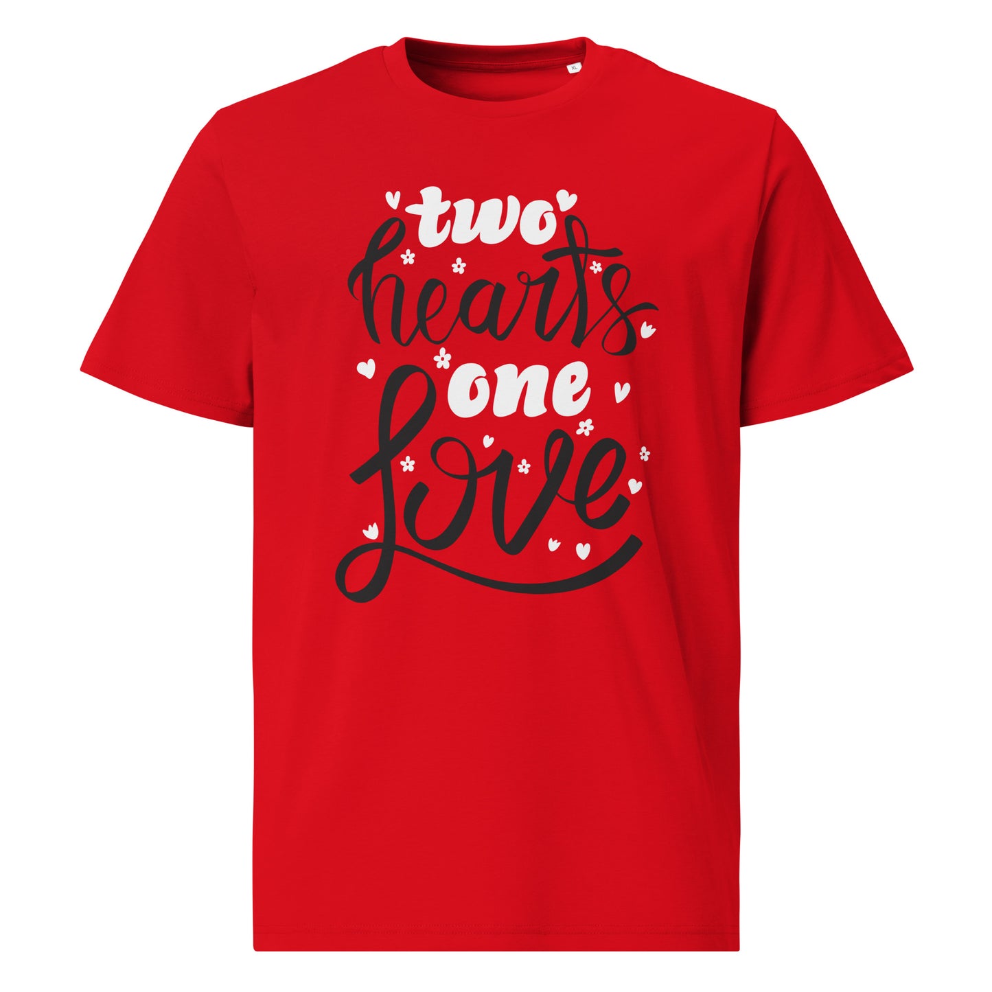 two hearts on love | Unisex Organic Cotton T-Shirt | Stanley/Stella STTU755