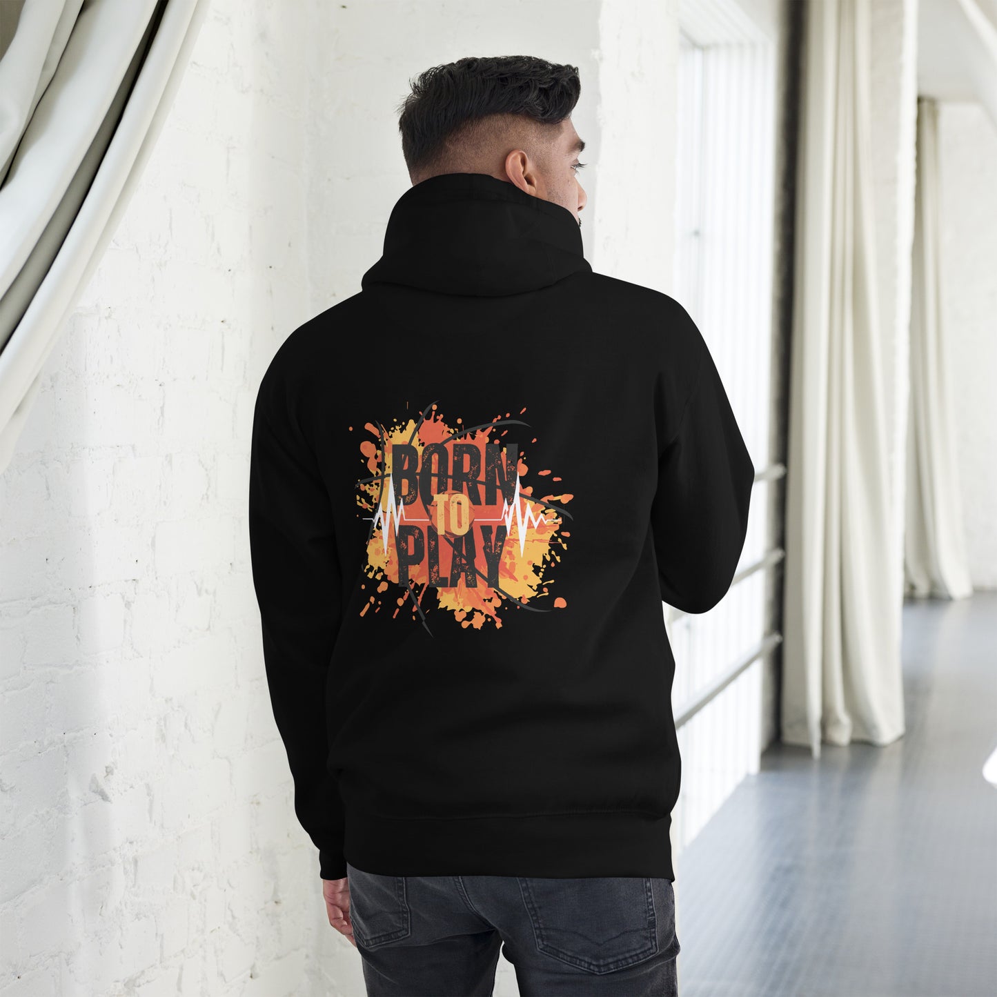 Unisex Hoodie - born to play - print to demand