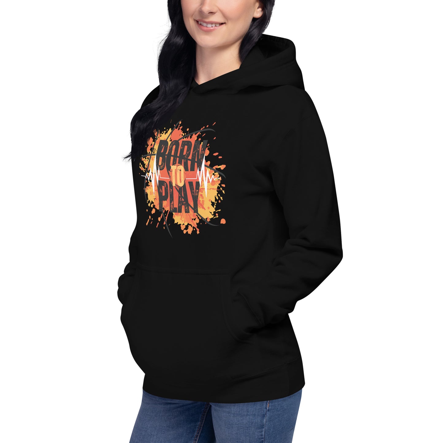 Unisex Hoodie - born to play - print to demand