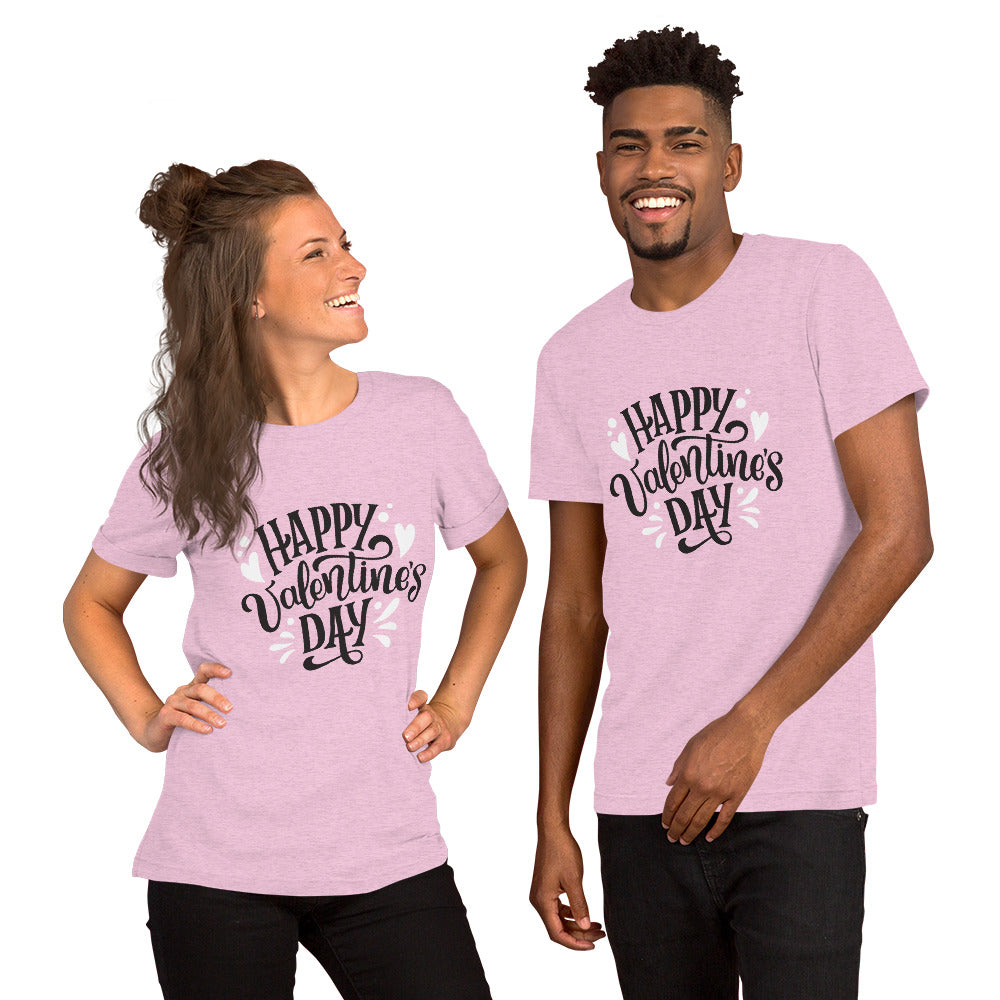 happy valentine's day |  Unisex Staple T-Shirt | Bella + Canvas 3001