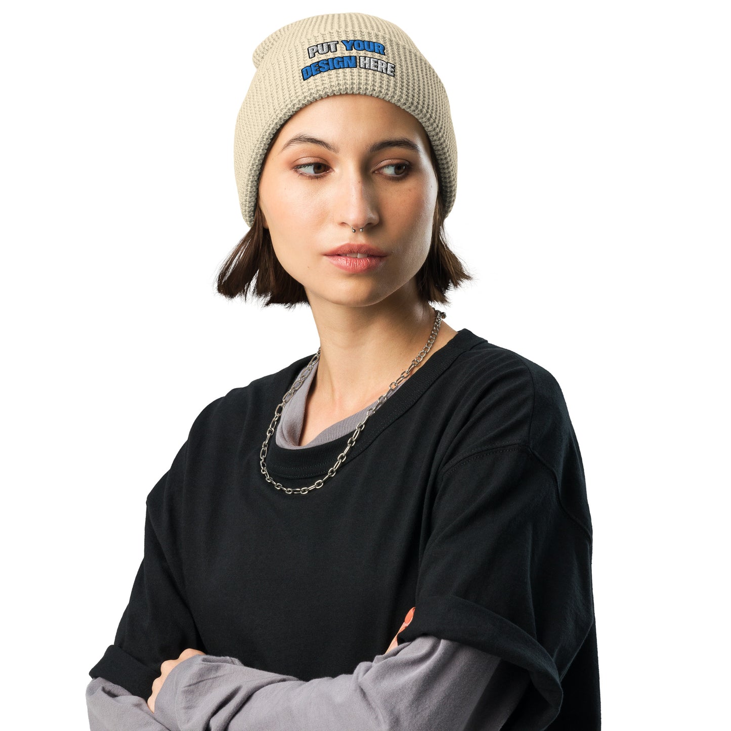 Waffle Beanie | Richardson 146R - put your design here | standard color - Flat Embroidery