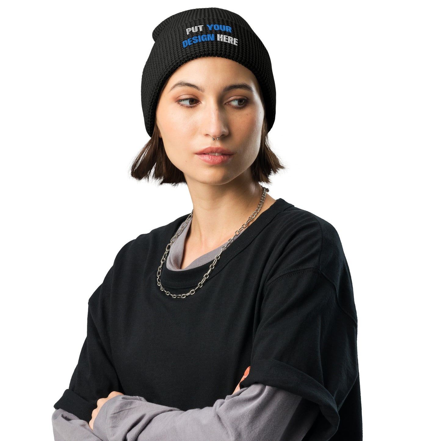 Waffle Beanie | Richardson 146R - put your design here | standard color - Flat Embroidery