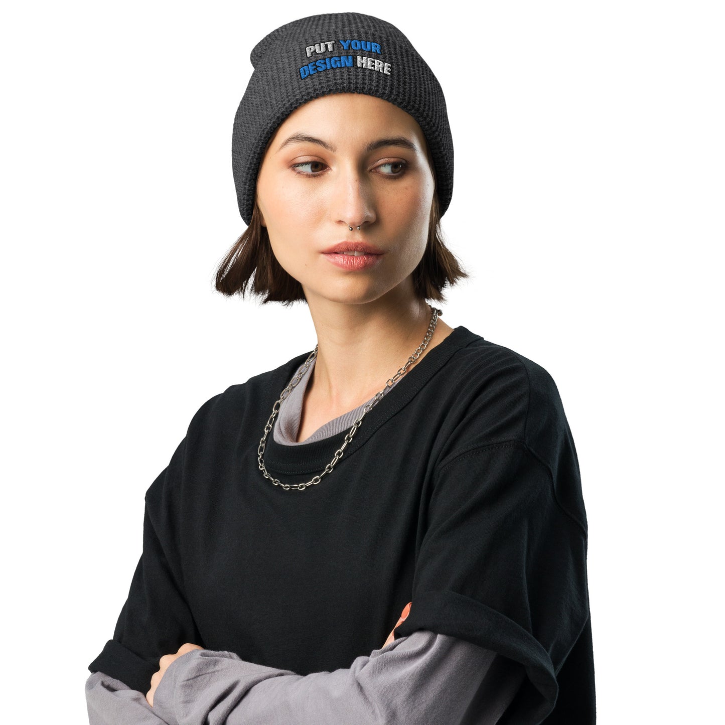 Waffle Beanie | Richardson 146R - put your design here | standard color - Flat Embroidery