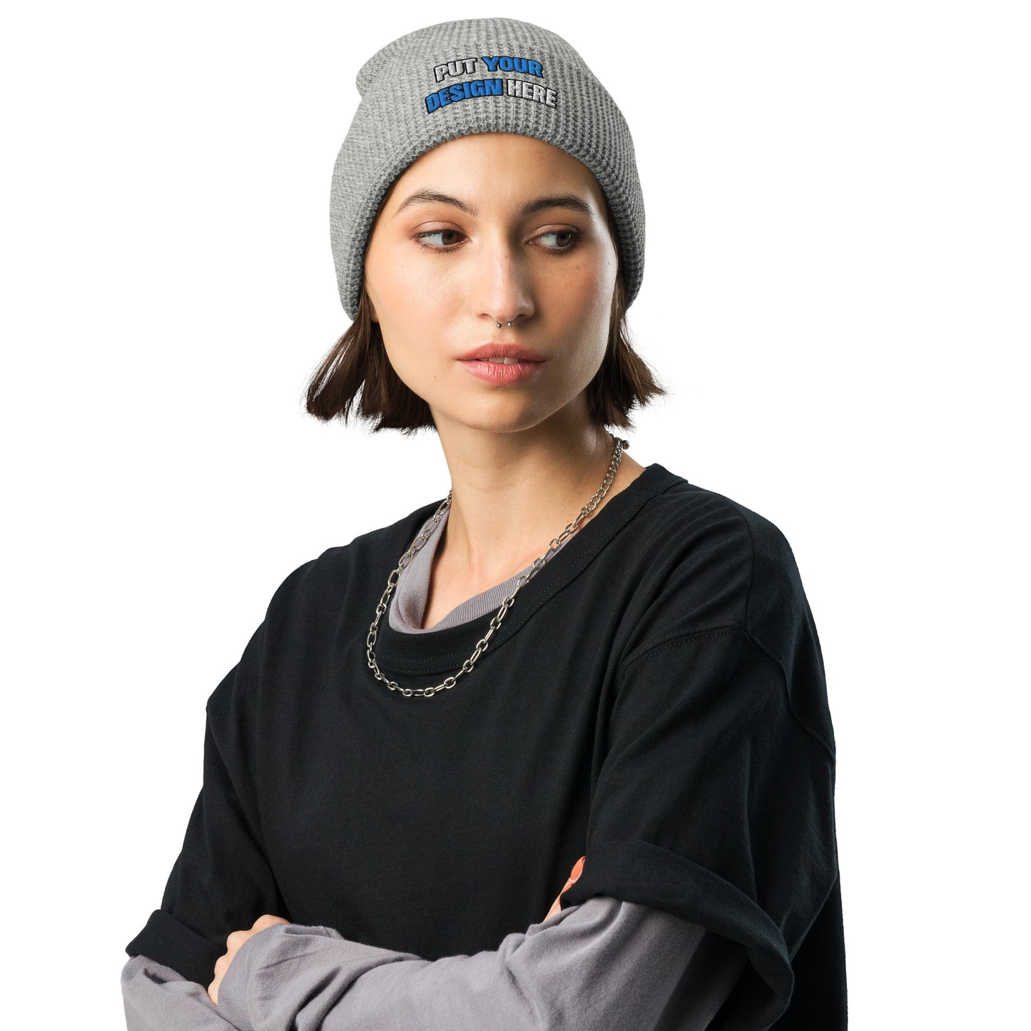 Waffle Beanie | Richardson 146R - put your design here | standard color - Flat Embroidery