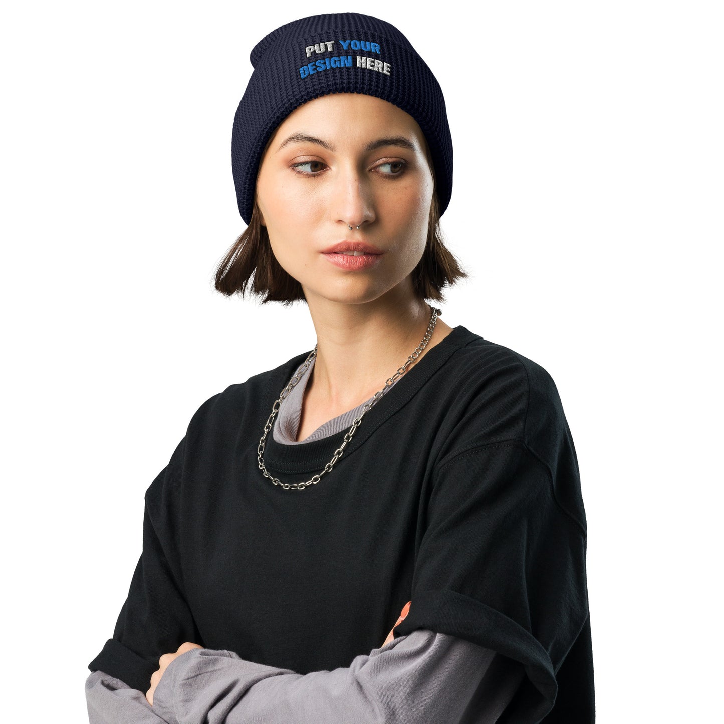 Waffle Beanie | Richardson 146R - put your design here | standard color - Flat Embroidery