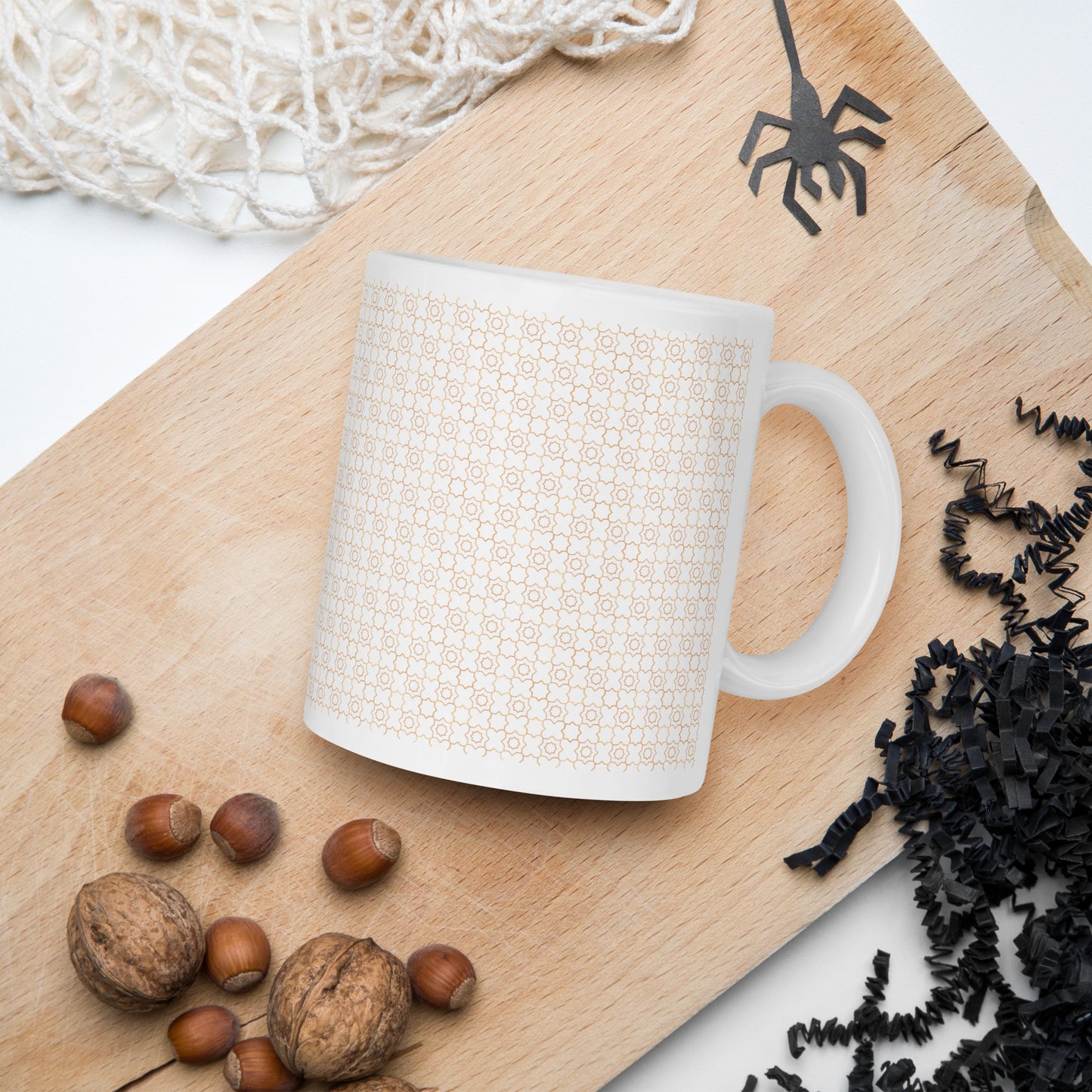 White glossy mug | pattern design | moods print