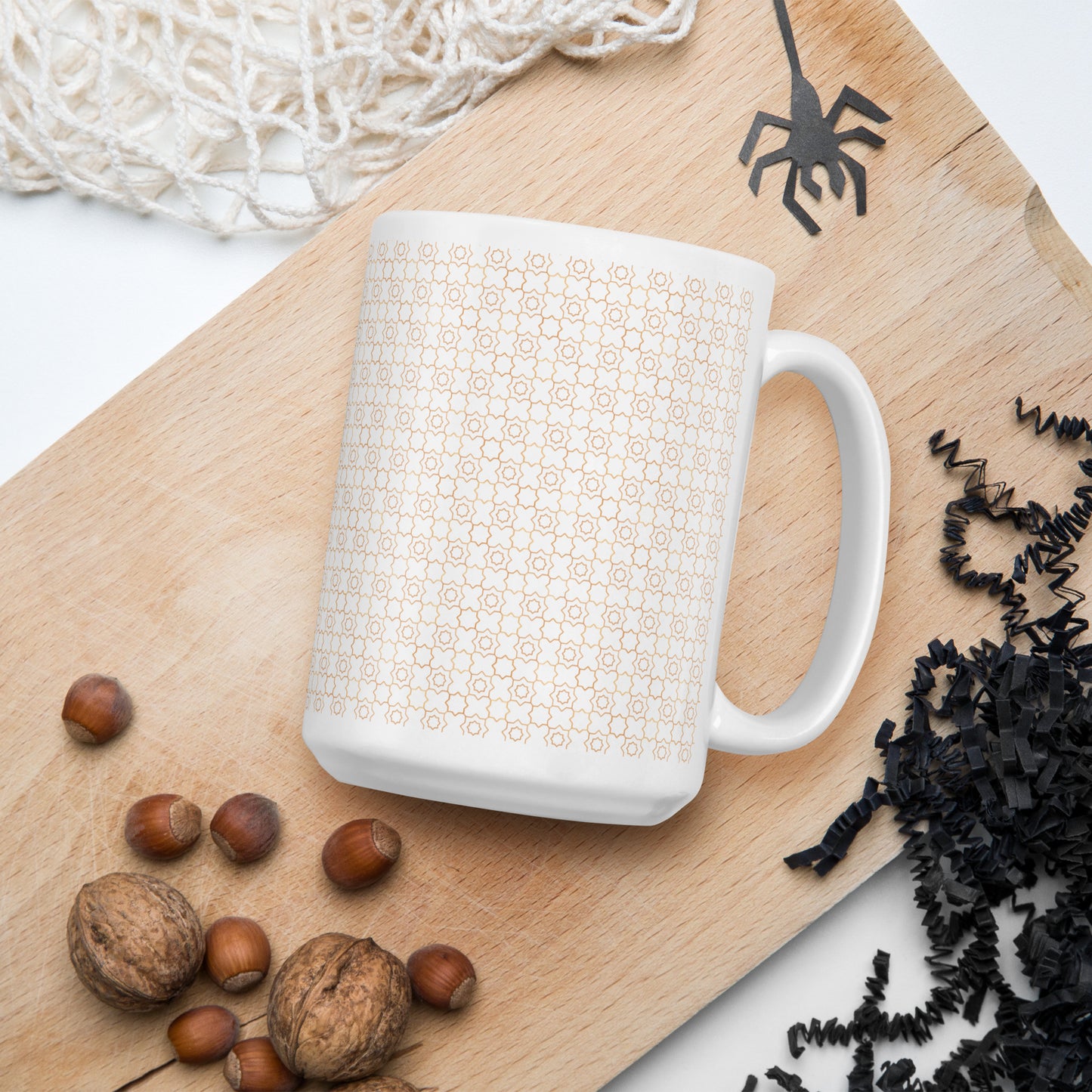 White glossy mug | pattern design | moods print