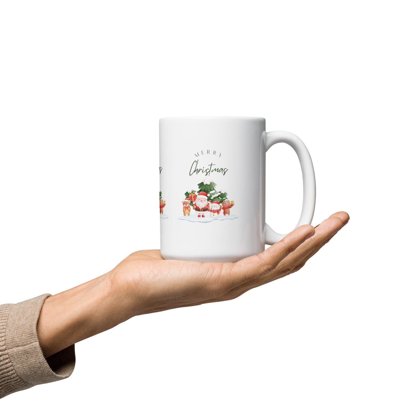 White glossy mug | merry christmas | moods print