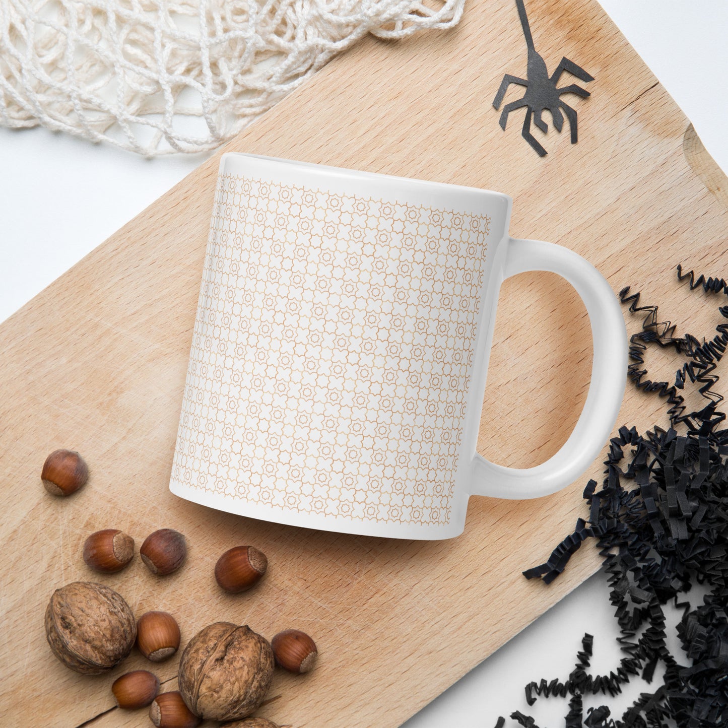 White glossy mug | pattern design | moods print