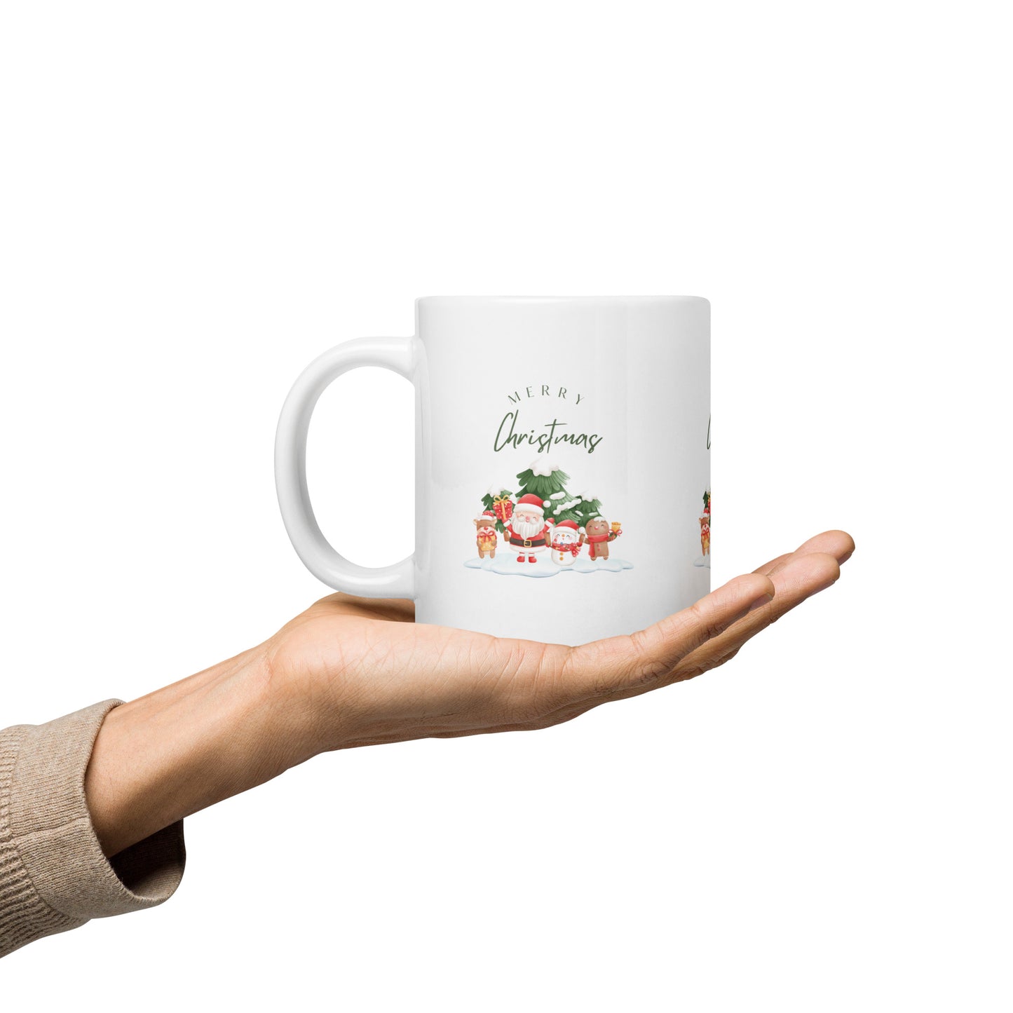 White glossy mug | merry christmas | moods print