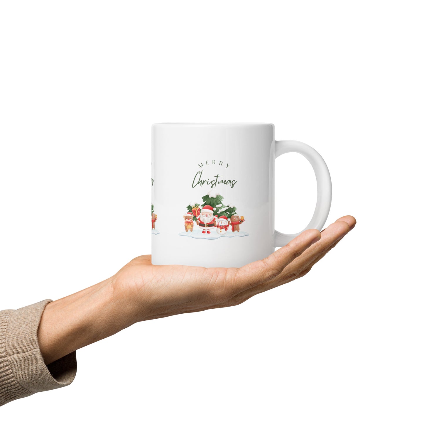 White glossy mug | merry christmas | moods print