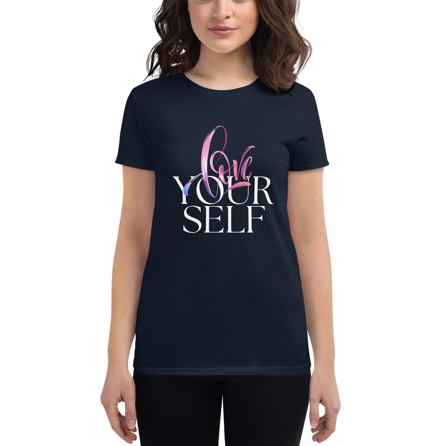 Women's short sleeve t-shirt  |  love your self  |  moods print