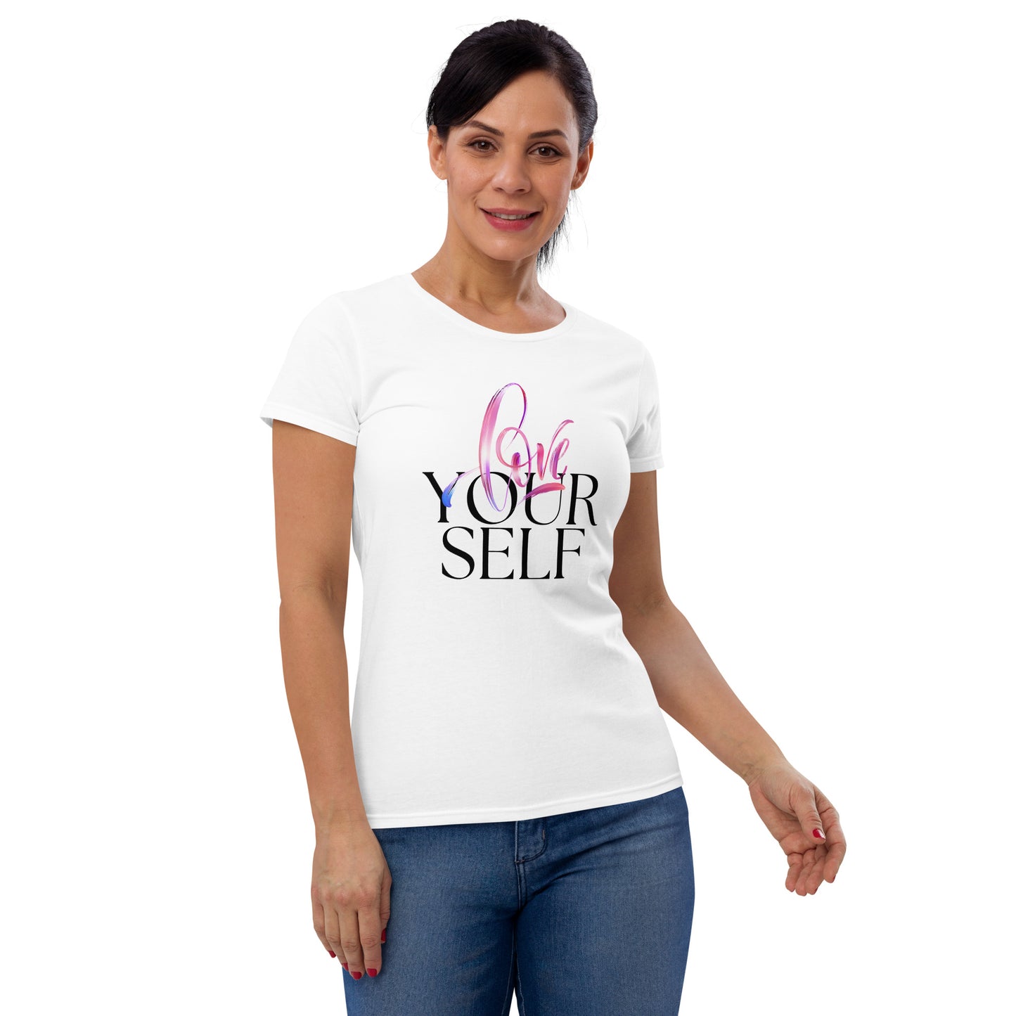 Women's short sleeve t-shirt  |  love your self  |  moods print