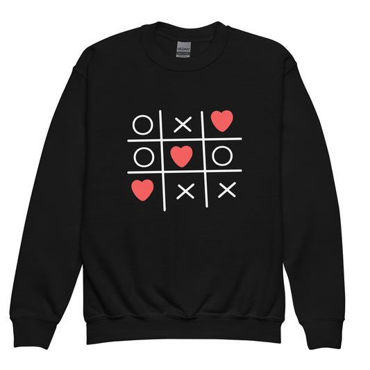 xo love | Youth Crew Neck Sweatshirt | Gildan 18000B