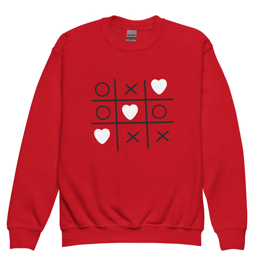 xo love | Youth Crew Neck Sweatshirt | Gildan 18000B