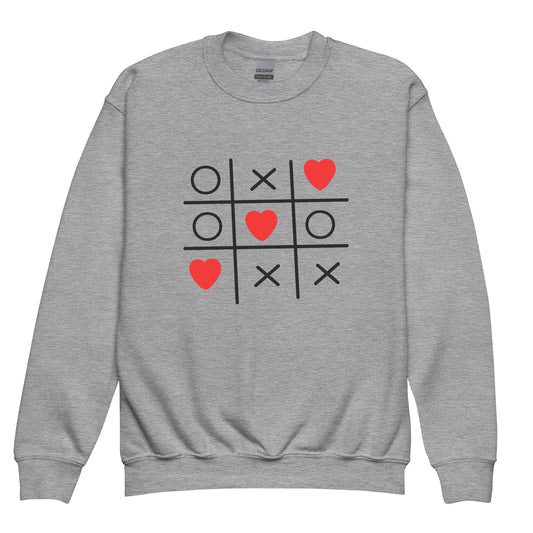 xo love | Youth Crew Neck Sweatshirt | Gildan 18000B