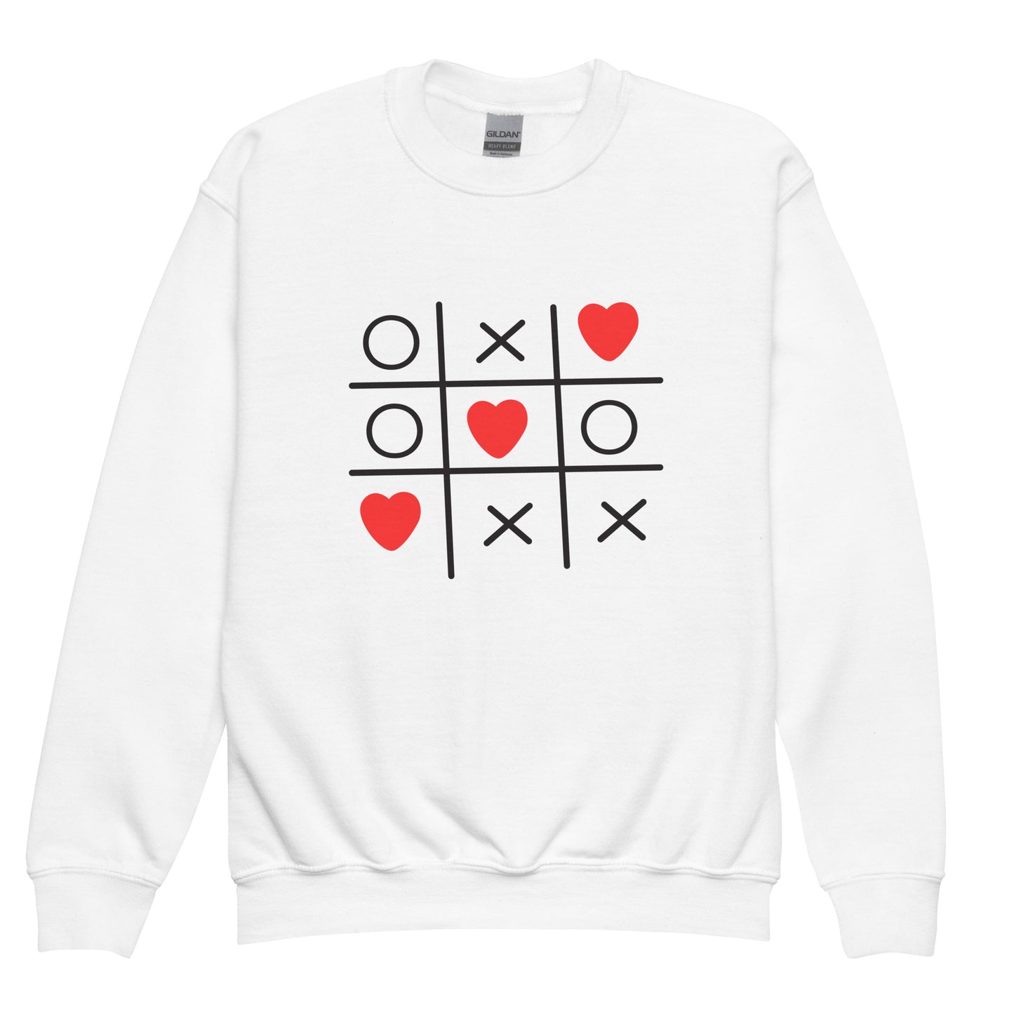 xo love | Youth Crew Neck Sweatshirt | Gildan 18000B