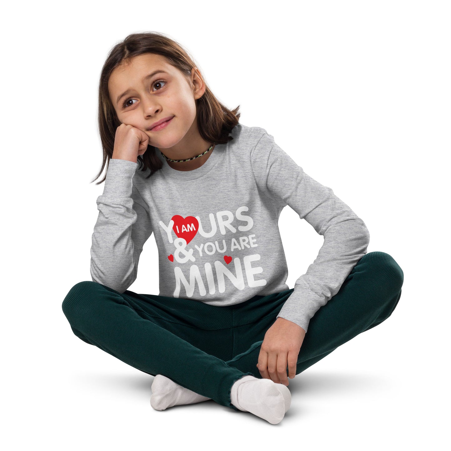 i am yours & you are mine | Youth Long Sleeve Tee | Bella + Canvas 3501Y