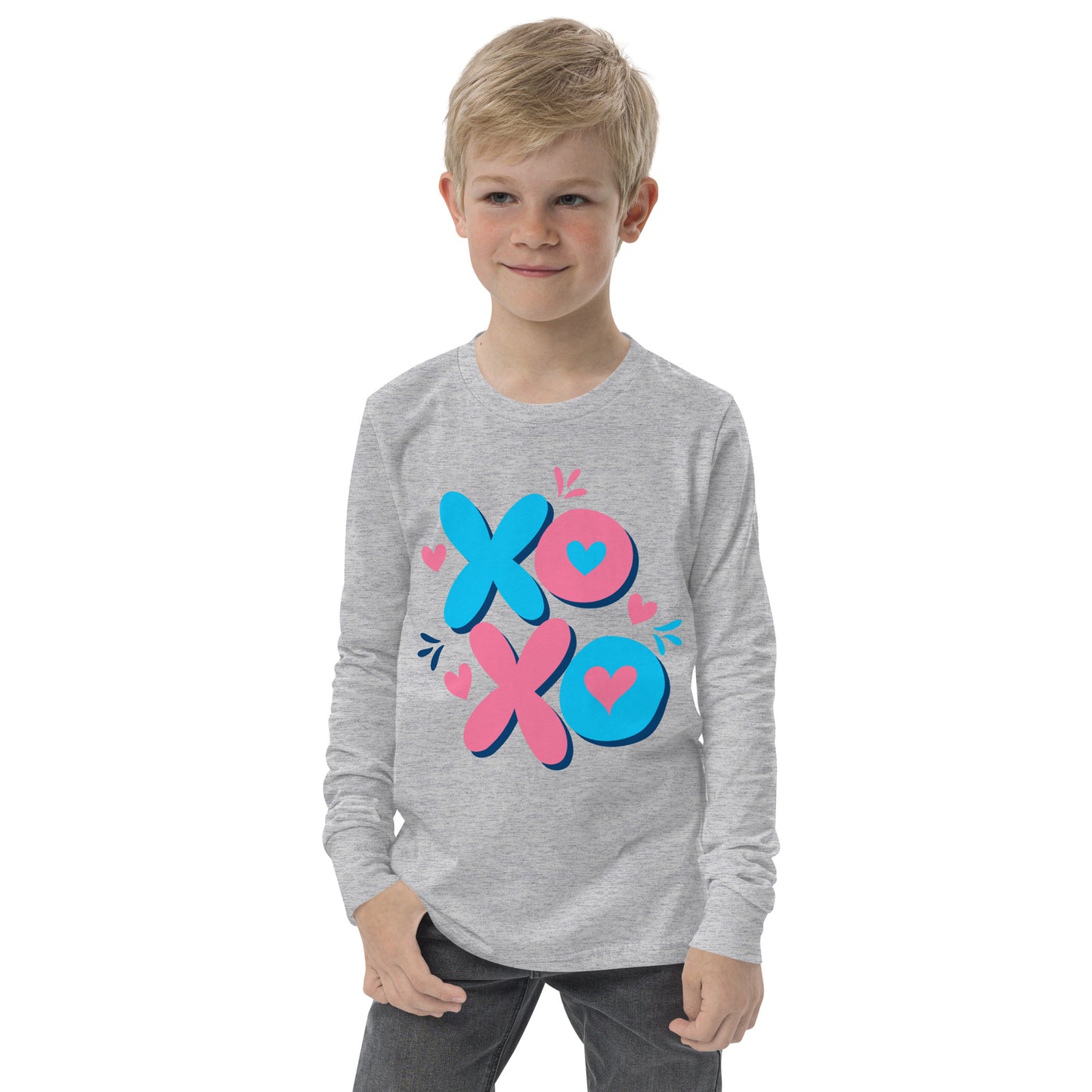 x o love | Youth Long Sleeve Tee | Bella + Canvas 3501Y