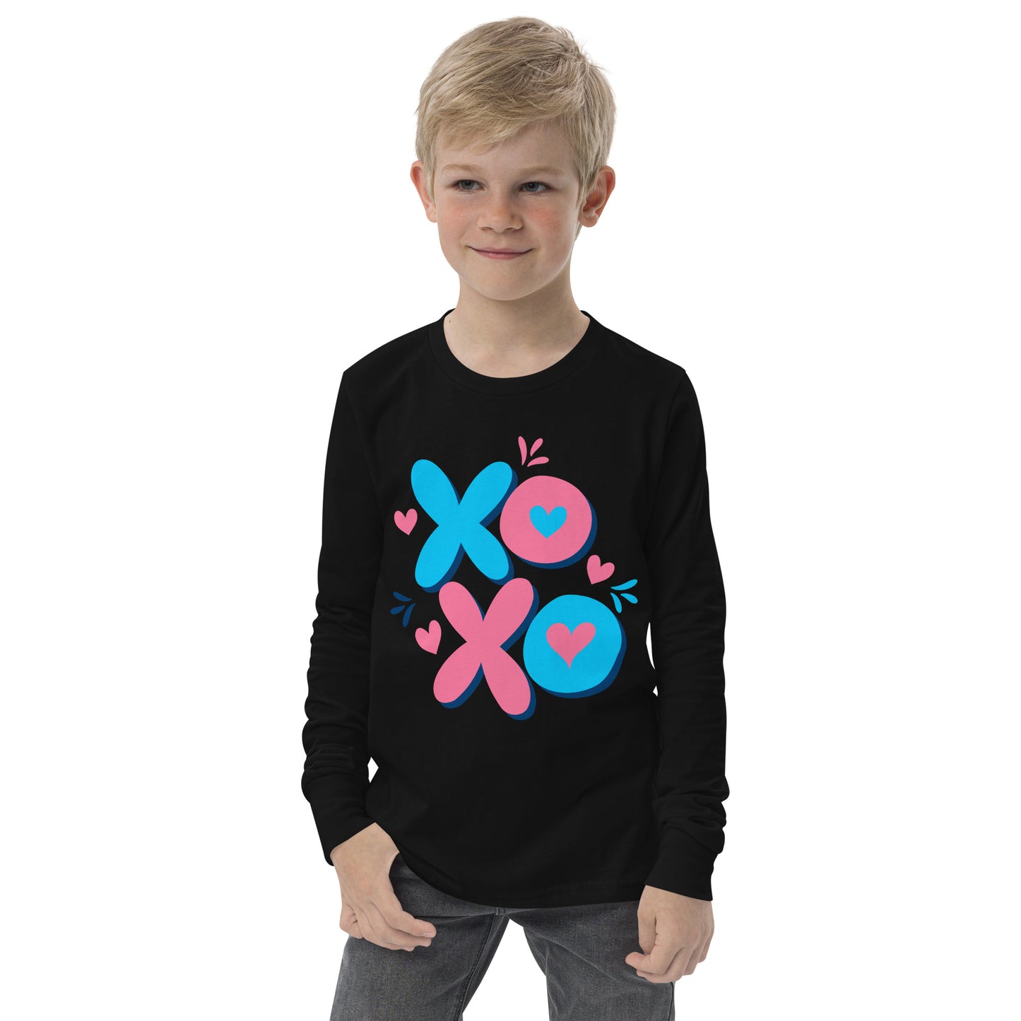 x o love | Youth Long Sleeve Tee | Bella + Canvas 3501Y