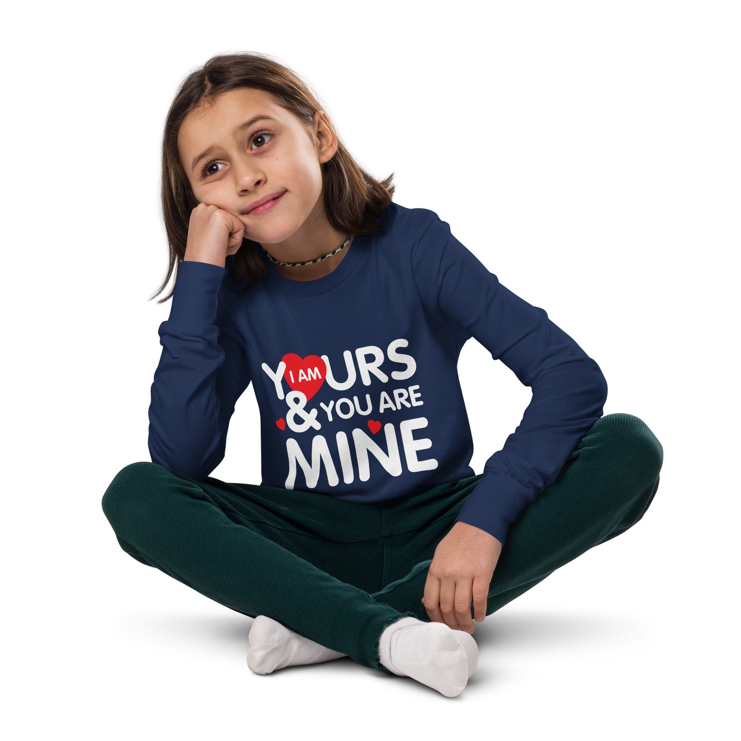 i am yours & you are mine | Youth Long Sleeve Tee | Bella + Canvas 3501Y