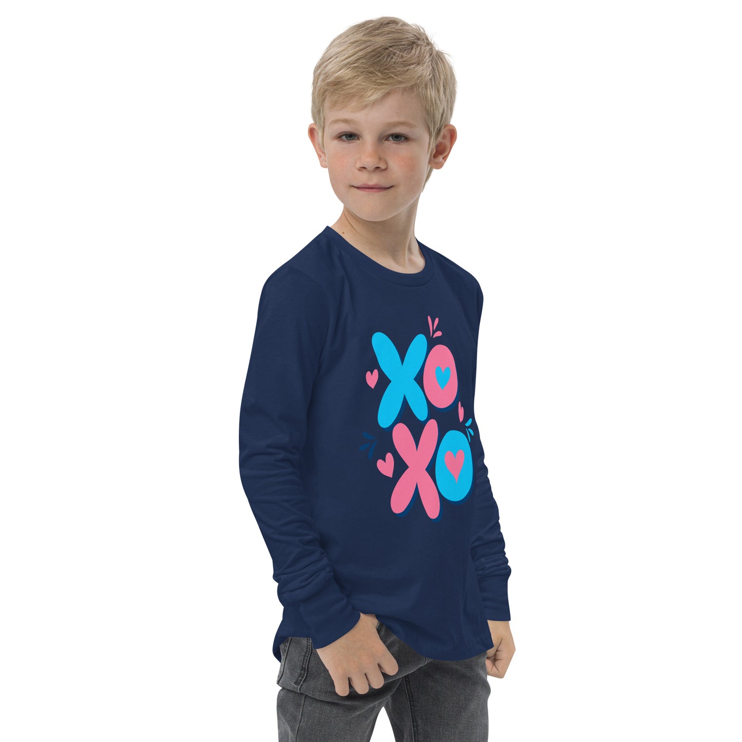 x o love | Youth Long Sleeve Tee | Bella + Canvas 3501Y